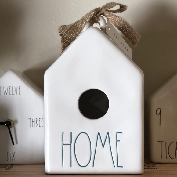 Rae Dunn HOME Birdhouse with Teal Letters - Picture 3 of 4